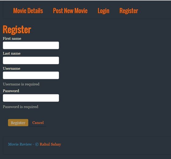 registor page